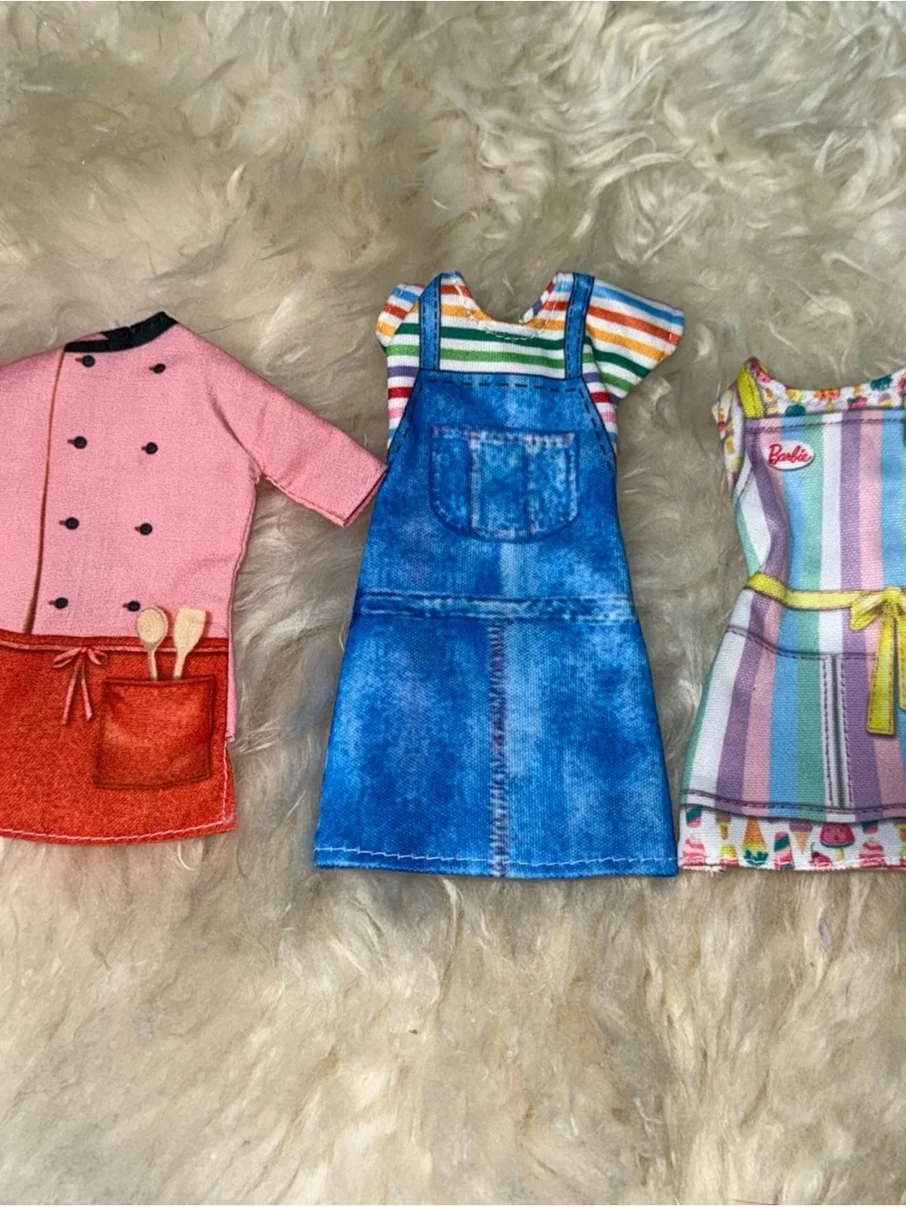 Barbie artist chef and ice cream parlor outfit
